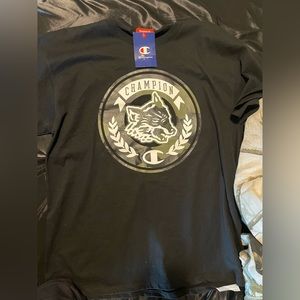 Black Champion T shirt Men’s L NEVER WORN WITH TAGS